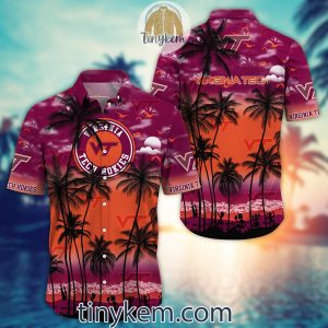 Virginia Tech Hokies Summer Coconut Hawaiian Shirt