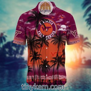Virginia Tech Hokies Summer Coconut Hawaiian Shirt