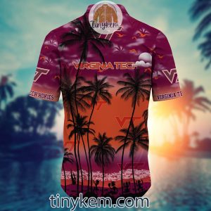 Virginia Tech Hokies Summer Coconut Hawaiian Shirt2B3 UvYlc