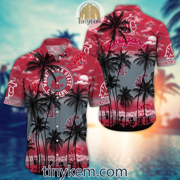 Washington State Cougars Summer Coconut Hawaiian Shirt