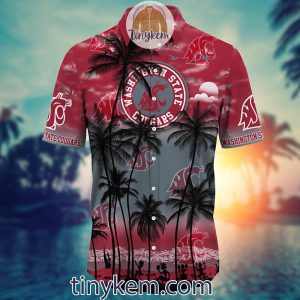 Washington State Cougars Summer Coconut Hawaiian Shirt2B2 sOqmD