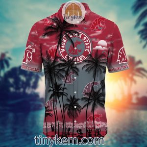 Washington State Cougars Summer Coconut Hawaiian Shirt