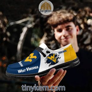 West Virginia Mountaineers Customized Canvas Loafer Dude Shoes2B9 9U3s9