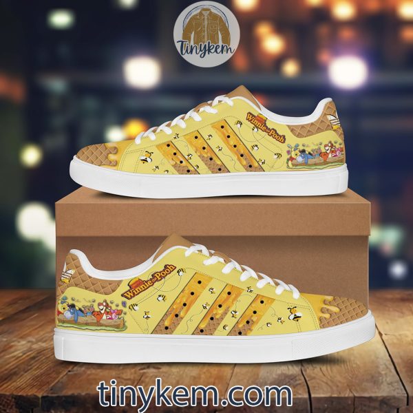 Winnie the Pooh Customized Leather Skate Shoes
