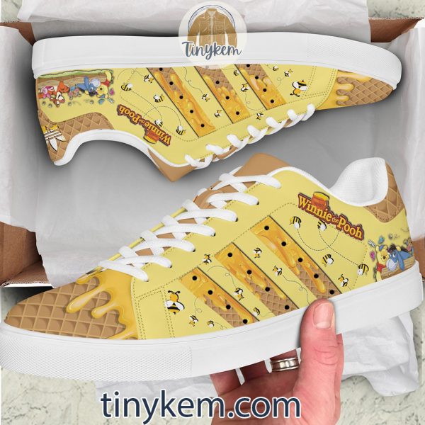 Winnie the Pooh Customized Leather Skate Shoes