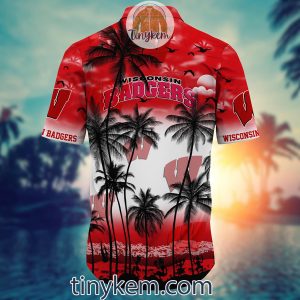 Wisconsin Badgers Summer Coconut Hawaiian Shirt2B3 X59tc
