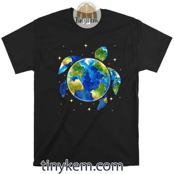 Earth Day 2024 Sea Turtle Art Restore Earth Save The Planet Shirt