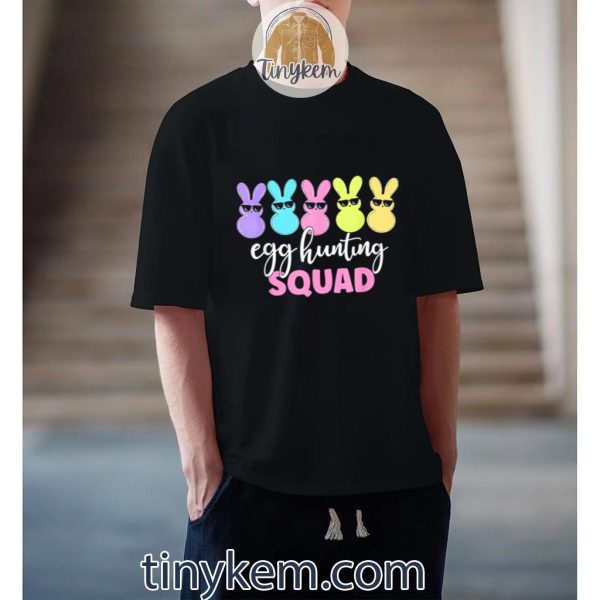 Egg Hunting Squad Crew Family Happy Easter Bunny Womens Shirt