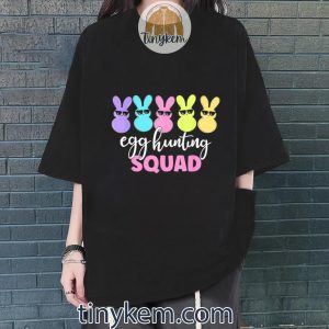 egg hunting squad crew family happy easter bunny womens tshirt 4 FBGYX