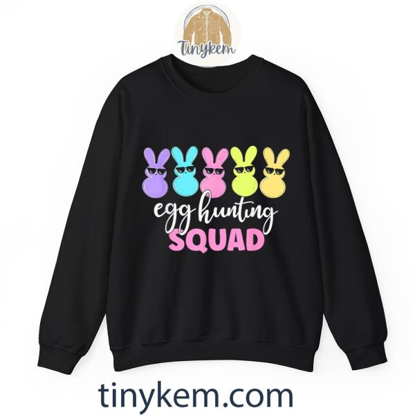 Egg Hunting Squad Crew Family Happy Easter Bunny Womens Shirt