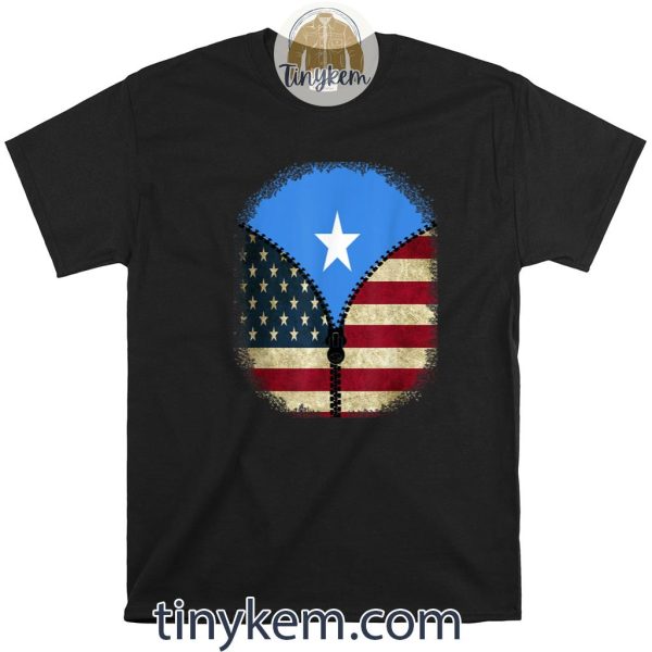 Somalia American USA Flag – USA Somalian Zipper Shirt