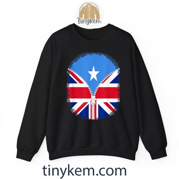 Somalia British Flag – Somalian Britain UK Zipper Shirt