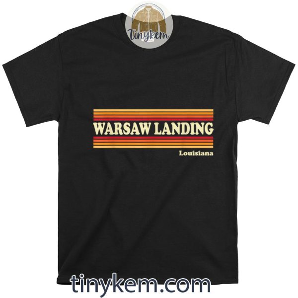 Vintage 1980s Graphic Style Warsaw Landing, Louisiana Shirt