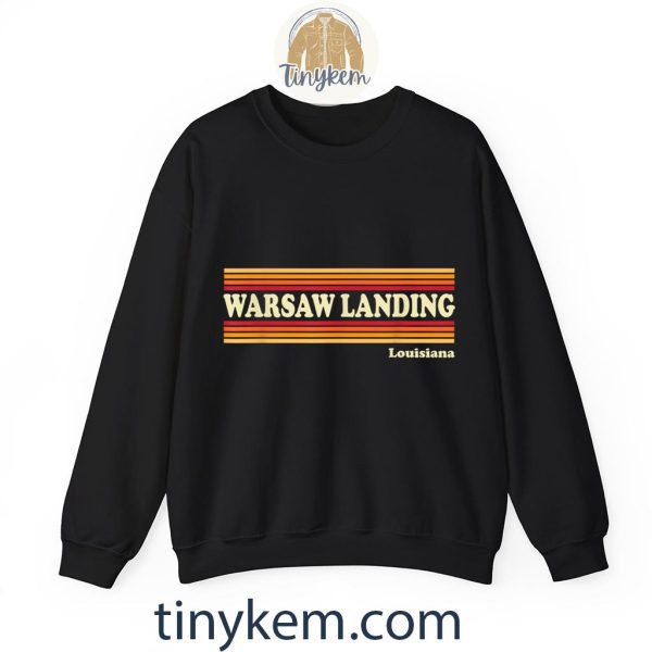 Vintage 1980s Graphic Style Warsaw Landing, Louisiana Shirt