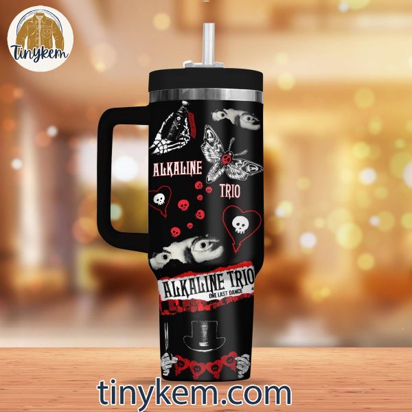 Alkaline Trio Customized 40Oz Black Tumbler With Handle