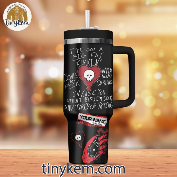 Alkaline Trio Customized 40Oz Black Tumbler With Handle