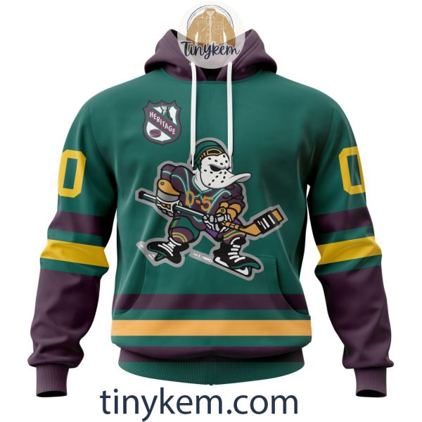 Anaheim Ducks Customized Hoodie, Tshirt, Sweatshirt With Heritage Design