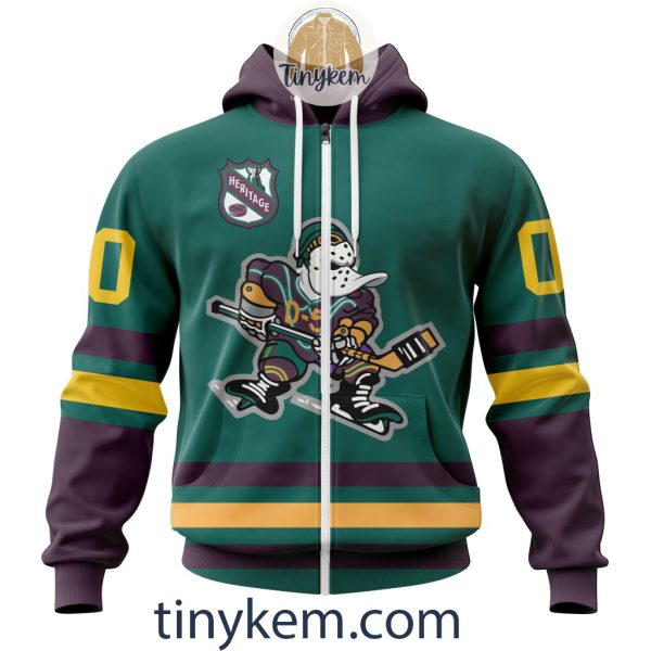 Anaheim Ducks Customized Hoodie, Tshirt, Sweatshirt With Heritage Design