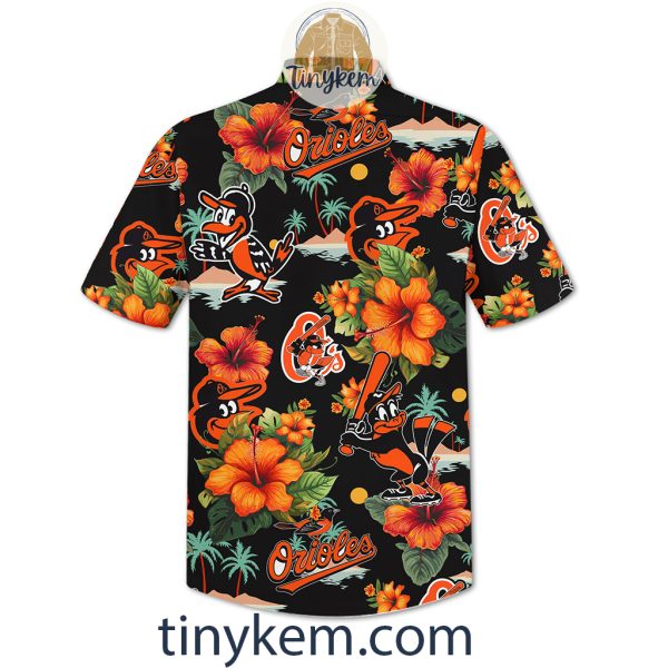 Baltimore Orioles Hawaiian Shirt: Summer Tropical Flowers