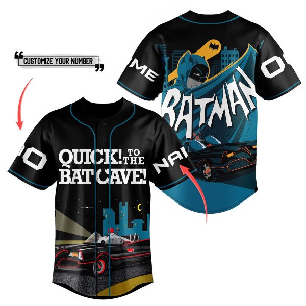 Batman Comic Customized Baseball Jersey