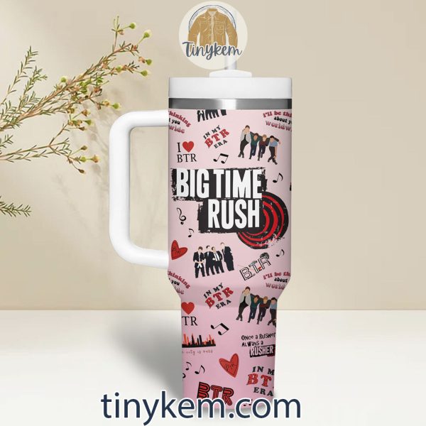 Big Time Rush 40Oz Tumbler: Pink/White