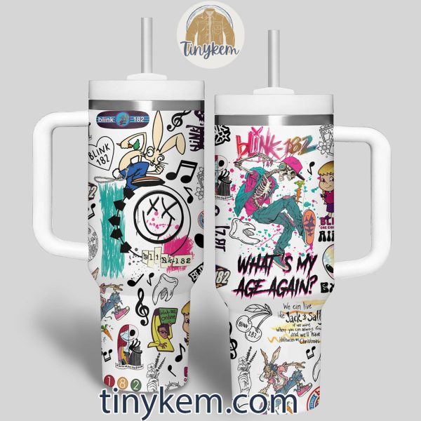 Blink-182 Stainless Steel 40 Oz Tumbler: What’s My Age Again?