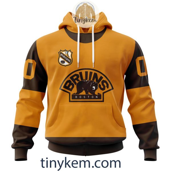 Boston Bruins Customized Hoodie, Tshirt, Sweatshirt With Heritage Design