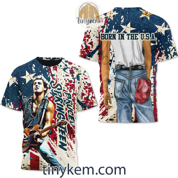 Bruce Springsteen All Over Print Tshirt, Hoodie: Born In The USA