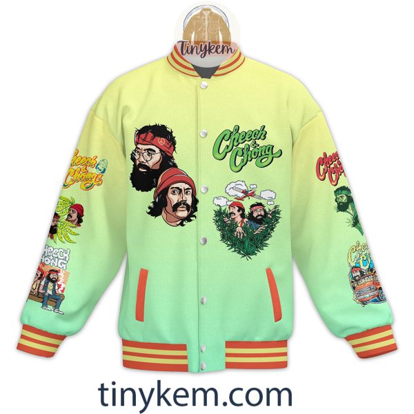 Cheech and Chong Smoking Baseball Jacket