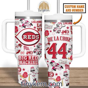 Cincinnati Reds Customized 40 Oz Tumbler Big Red Machine White2B1 SCe0A