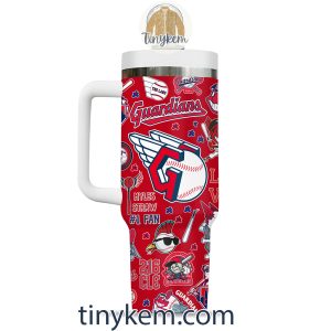 Cleveland Guardians Customized 40 Oz Tumbler White Red Navy2B4 HwUSQ