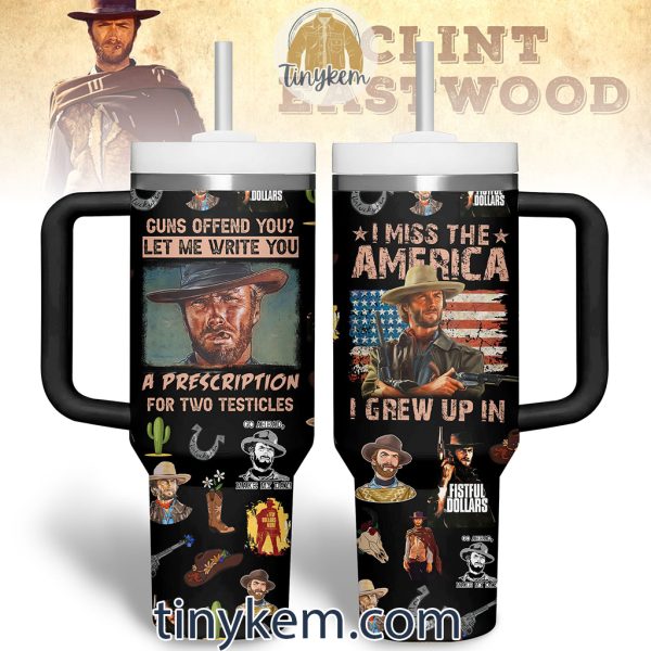 Clint Eastwood 40Oz Tumbler With Handle