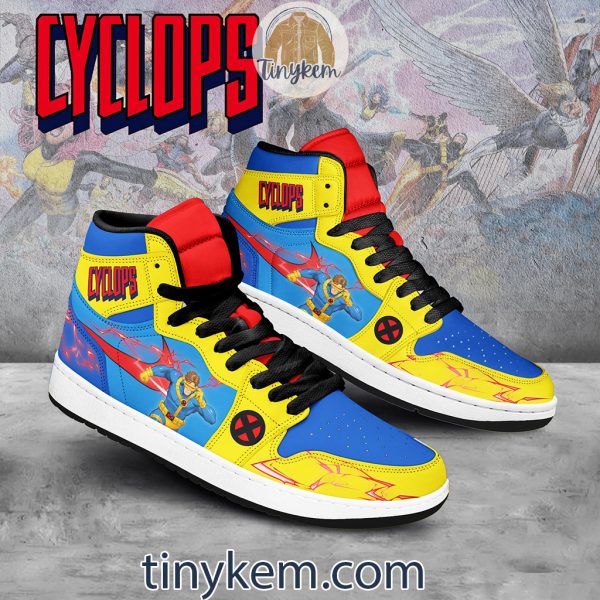 Cyclops X-men Customized Air Jordan 1 High Top Shoes