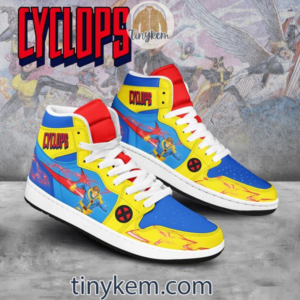 Cyclops X-men Customized Air Jordan 1 High Top Shoes