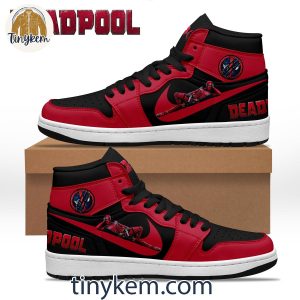 Deadpool Air Jordan 1 Red High Top Sneakers