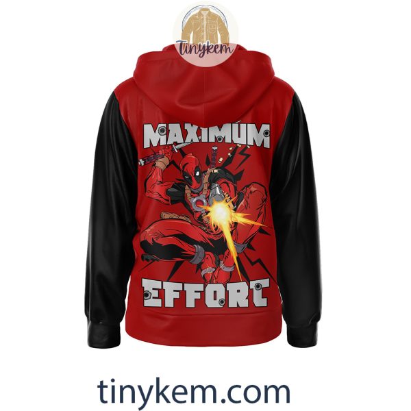 Deadpool Zipper Hoodie: Maximum Effort