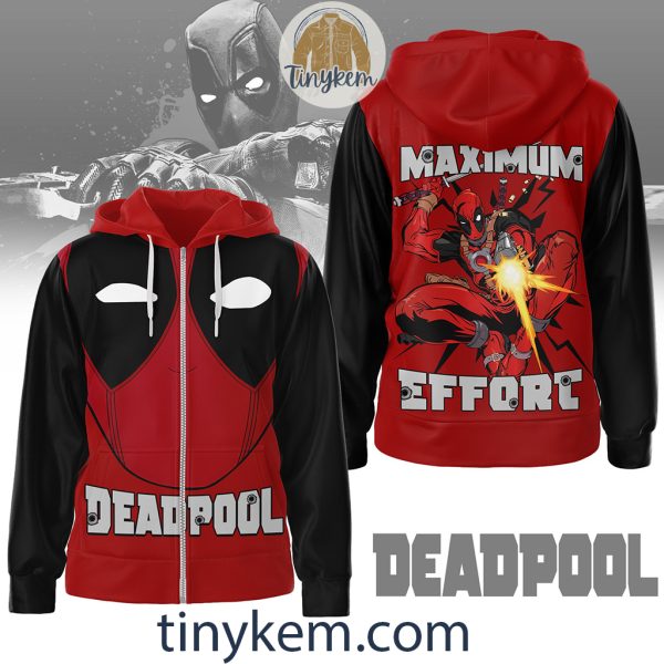 Deadpool Zipper Hoodie: Maximum Effort
