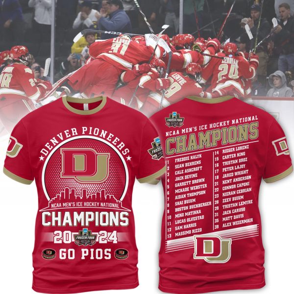 Denver Pioneers NCAA Hockey Champions 2024 Tshirt, Hoodie, Sweatshirt