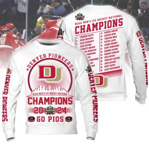 Denver Pioneers NCAA Hockey Champions 2024 Tshirt Hoodie Sweatshirt2B2 S3aYj