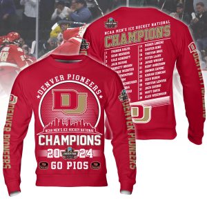 Denver Pioneers NCAA Hockey Champions 2024 Tshirt Hoodie Sweatshirt2B5 LdG2q