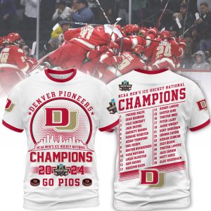 Denver Pioneers NCAA Hockey Champions 2024 Tshirt Hoodie Sweatshirt2B8 b6rVe