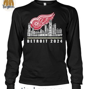 Detroit Red Wings 2024 Roster Shirt 4 yD5jw