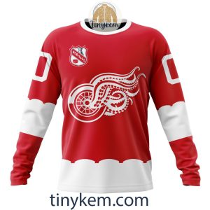 Detroit Red Wings Customized Hoodie Tshirt Sweatshirt With Heritage Design2B4 a23js