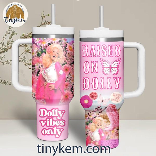 Dolly Parton 40Oz Pink Tumbler With Handle