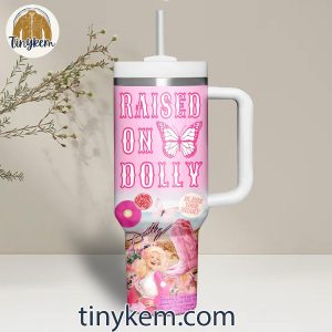 Dolly Parton 40Oz Pink Tumbler With Handle 3 vbPRo