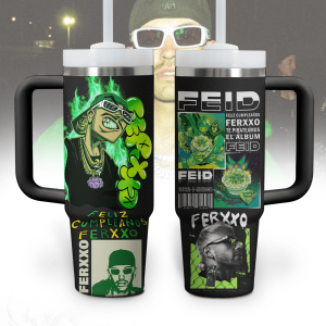 Feid Ferxxo Customized 40Oz Black Tumbler