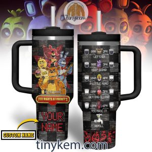 Five Nights at Freddy Customized 40Oz Tumbler With Handle