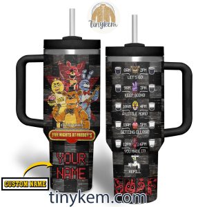 Five Nights at Freddy Customized 40Oz Tumbler With Handle2B2 70Q1Y