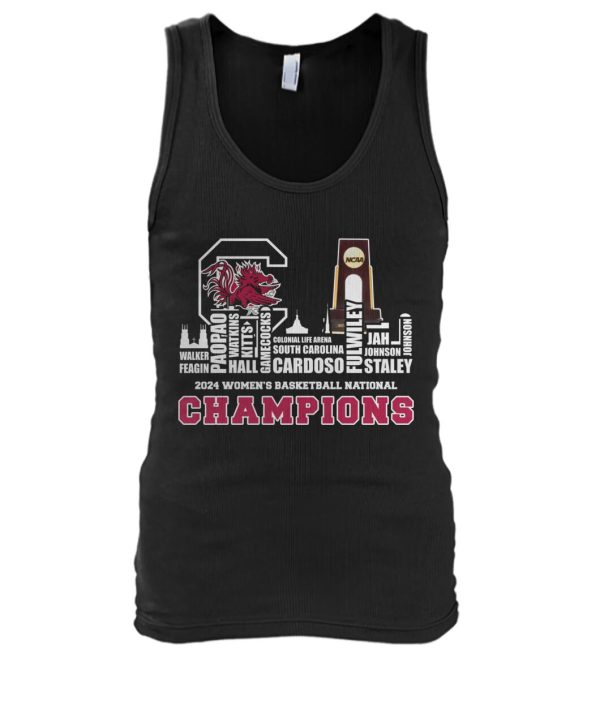 Gamecocks 2024 Roster With NCAA Champions Trophy Cup Shirt