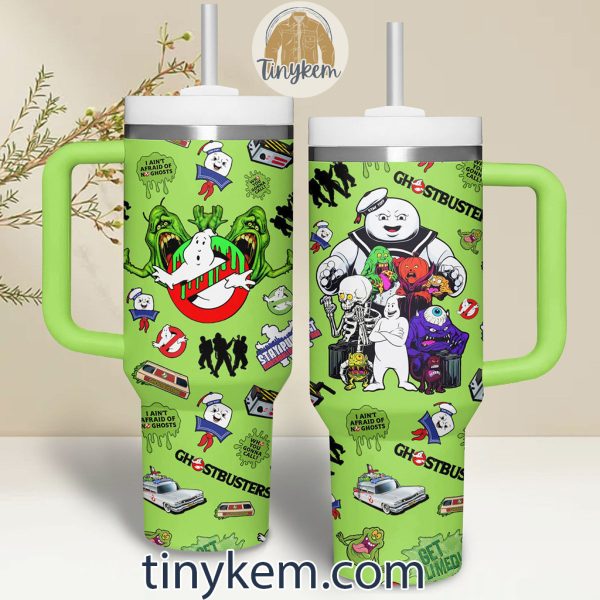 Ghostbusters 40Oz Tumbler With Handle: Afraid of No Ghosts